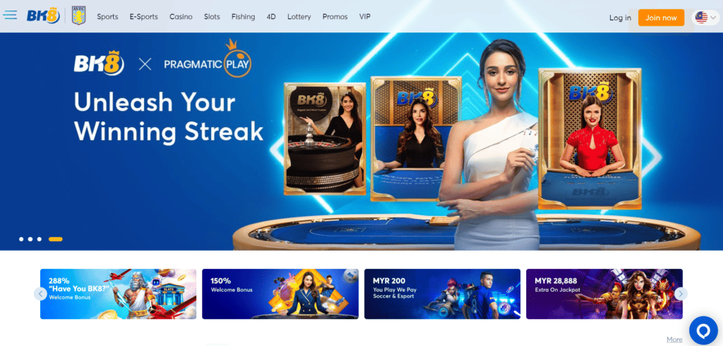 BK8 Malaysia Online Casino Homepage