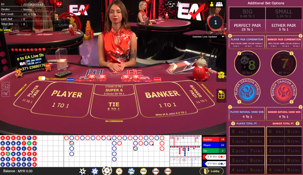 Dealer from N2Live are ready to deal card in Baccarat tables