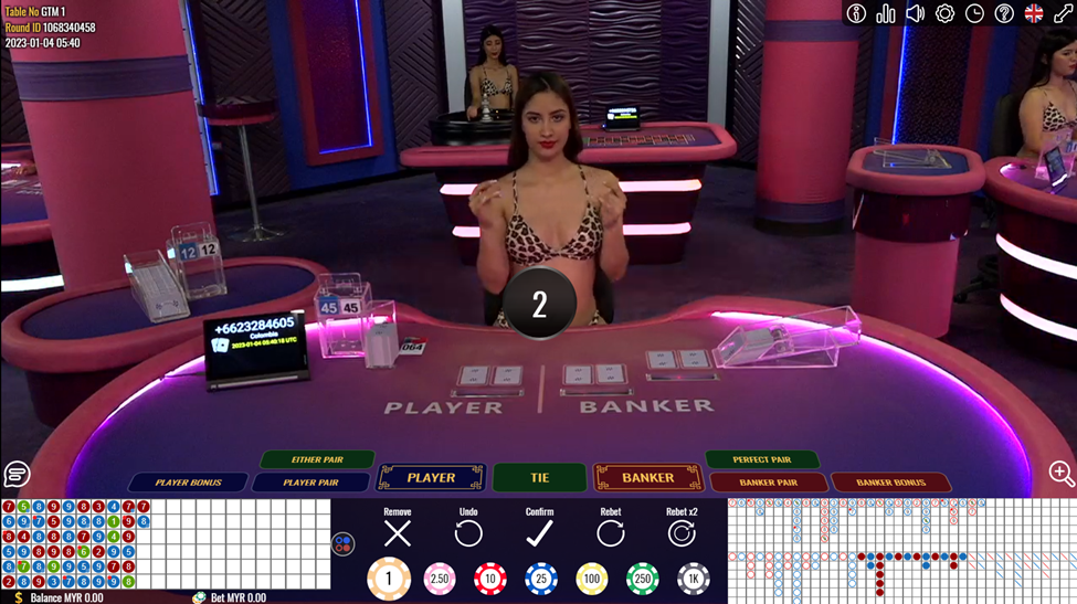 Baccarat dealer from Vivo Gaming are dealing card in Baccarat tables