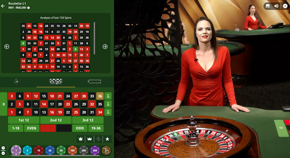 Dealer from Playgon are getting ready to spin the roulette ball in Roulette tables