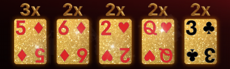 Golden Multipliers card of Golden Wealth Baccarat games