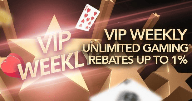 H3Bet VIP Weekly Rebates up 1% Bonus banner