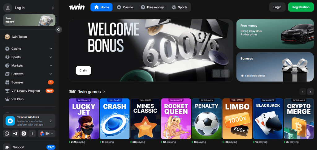 ProperBonus casino offers and bonuses for 1win platform.