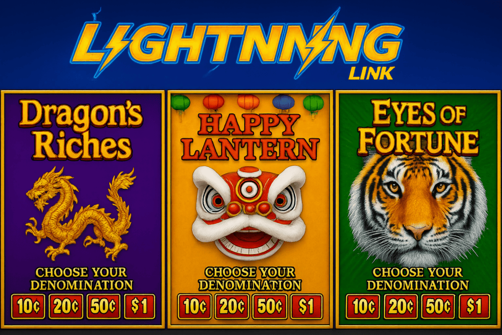 Lightning Link - Dragon Riches, Happy Lantern & Eyes of Fortune
