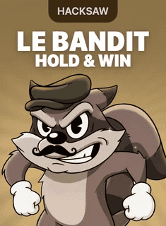 Le Bandit Hold & Win slot game featuring a cartoon bandit character.