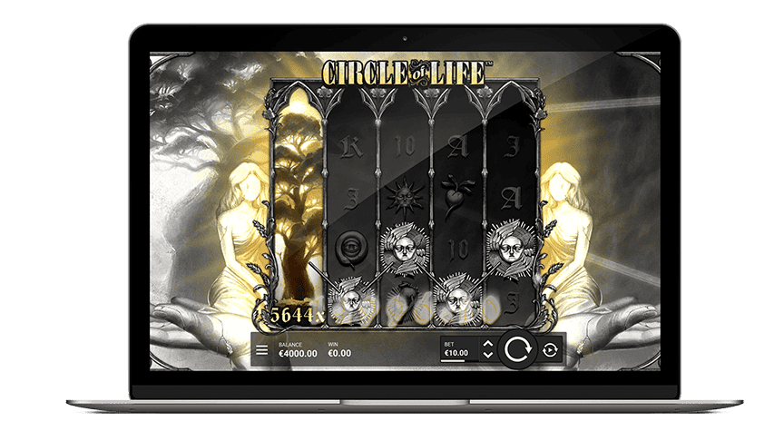 Online casino slot game with mystical themes, symbols, and winnings display, promoting properbonus.com.