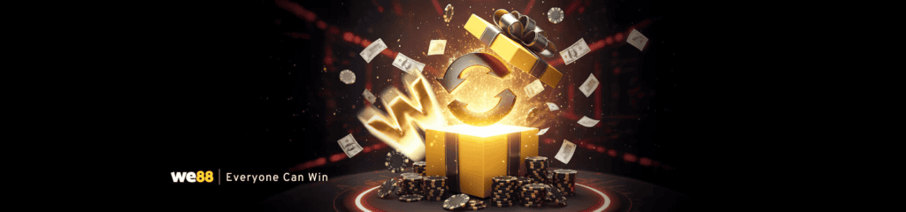 WE88 promotion offering a 20% daily reload bonus up to MYR 300.