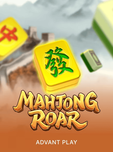 Colorful Mahjong Roar game icon with tiles and dynamic background.