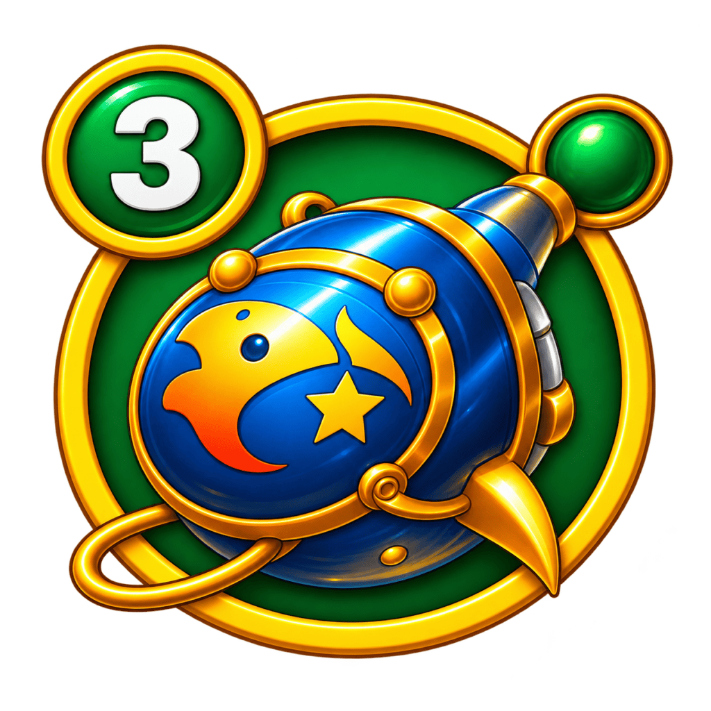 Colorful JILI fishing game icon with celestial design and number 3.