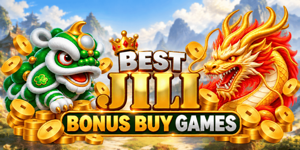 ProperBonus best JILI bonus buy games image with dragon and lion.