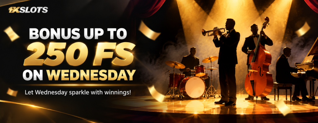 ProperBonus promotion banner with bonus up to 250 FS and Wednesday event.